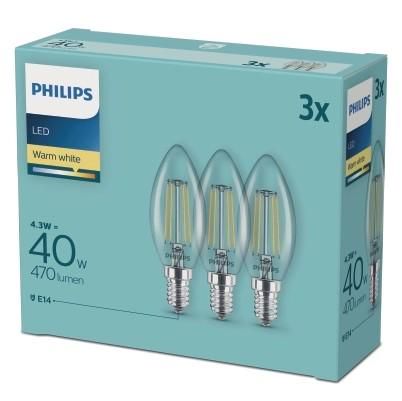 LED bulbs classic 40W B35 E14 WW CL ND 3CT/4 PHIL/612337 8718699612337; 8718699777791