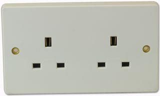 2 GANG UNSWITCHED SOCKET - EACH 7257