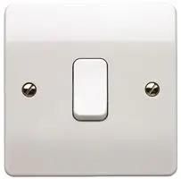 10AX SP 1G 2 WAY PLATESWITCH K4871 WHI