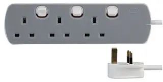 PWR OUTLET STRIP, 3 OUTLET, 13A, 240VAC 8313N-1M