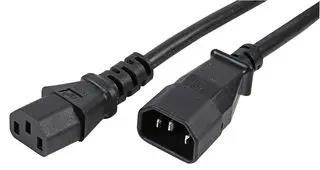 POWER CORD, 10A, IEC C14-IEC C13, 3M PE01090