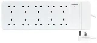 POWER STRIP, 10 OUTLET, 13A, 250V, 5M PEL01385