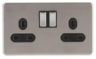 SWITCHED SOCKET, 2-GANG, 13A, 250V BC1898