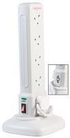 EXTENSION TOWER 10G SWTCH SURGE, USB WHT 2710SU