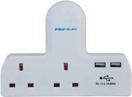 ADAPTOR TWO WAY WITH TWO USB PORTS 2358U