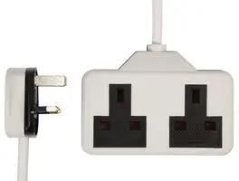 EXTENSION LEAD RUBBERISED 2G WHITE 10M PELB1215