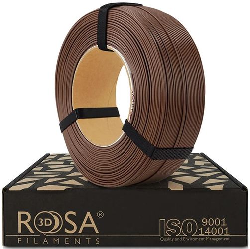 3D plastikas PLA ruda (chocolate brown) 1.75mm 1kg refill pakuotė Rosa3D PLA-cBROWN-175-1R-RO
