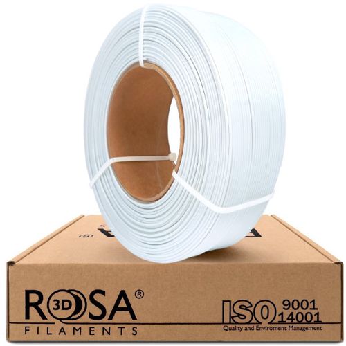 3D plastikas PLA šaltai balta (winter white) 1.75mm 1kg refill pakuotė Rosa3D PLA-whWHI-175-1R-ROS 5907753132451