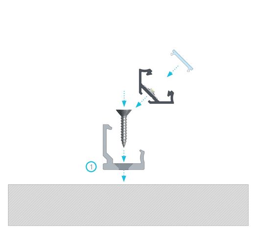 Holder for LED profile LUMINES type C, transparent PROF-C-HOLDER-T 5901854778228