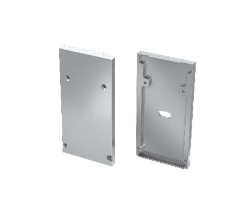 LED profile's DULIO endcap, silver, aluminum, with screws, LUMINES PROF-DULIO-ENDCAP 5903175316332