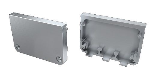 Aklė LED profiliui ILEDO, be skylės, pilka, LUMINES PROF-ILEDO-ENDCAP 5901854778617