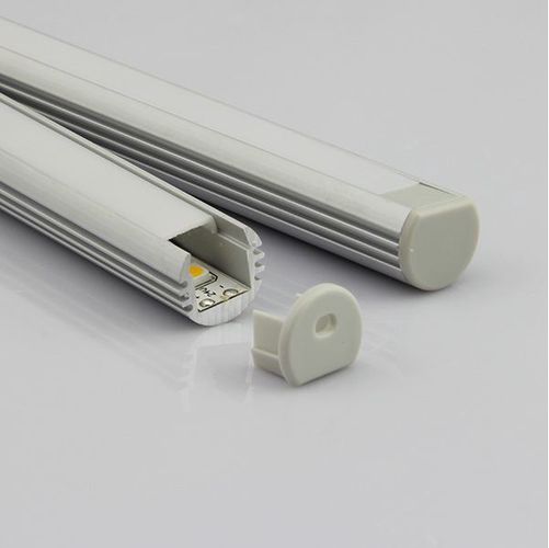 Anodized aluminum profile for LED strips, round type, length 2m PROF-SR18-2M