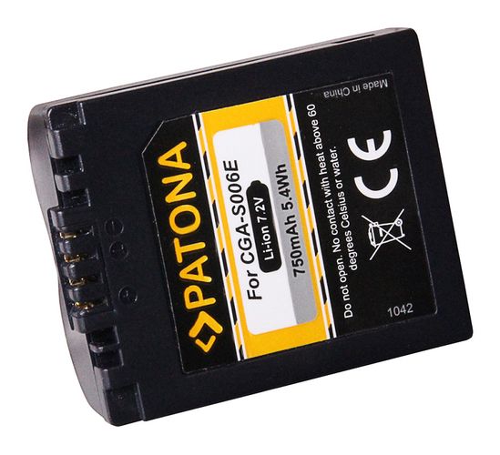 Battery replacement for Panasonic CGR-S006, CGA-S006 PT1042 4260218591622; 4260218594401