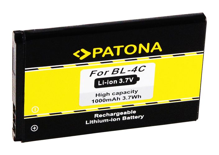 Akumuliatorius 3.7V 1000mAh Li-Ion, tinkantis vietoje NOKIA BL-4C PT3031 4055655155168; 4260317093379