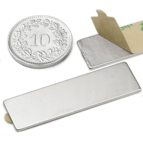 Magnetas 40x12x1mm, priklijuojamas NdFeB N35 MAG/40x12x1/NEO/G 7640155436465