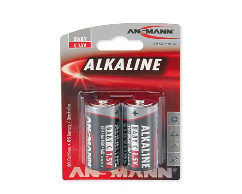 Šarminė baterija LR14 (C) 1.5V 7000mAh ANSMANN (2vnt blisteryje) R14A/ANS-BL2 4013674007486