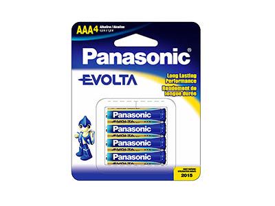 Alkaline Battery R3 (AAA) LR03EE 1.5V EVOLTA Panasonic R3EE/PAN-BL4 5410853044871