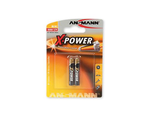 Šarminė baterija LR61/AAAA 1.5V 500mAh ANSMANN (2vnt pakuotėje) R4A/ANS-BL2 4013674021314