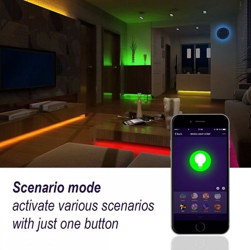 LED juostos komplektas su Wi-Fi valdikliu ir maitinimo šaltiniu, RGB+WW, 5m, 24W, 1000lm, TUYA / Smart Life, WOOX R5093 8435606707145