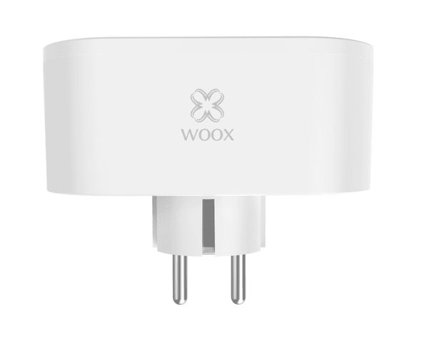 Умная двойная розетка Wi-Fi, 3680 Вт, IP20, с таймером, белая, WOOX R6073 8435350741877