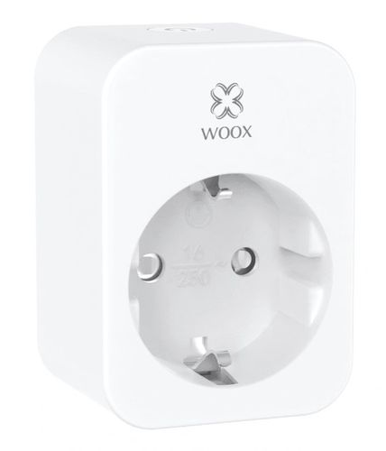 Умная вилка Wi-Fi, 3680Вт 16А, с измерением энергии, TUYA / Smart Life, WOOX R6118 8435606721653