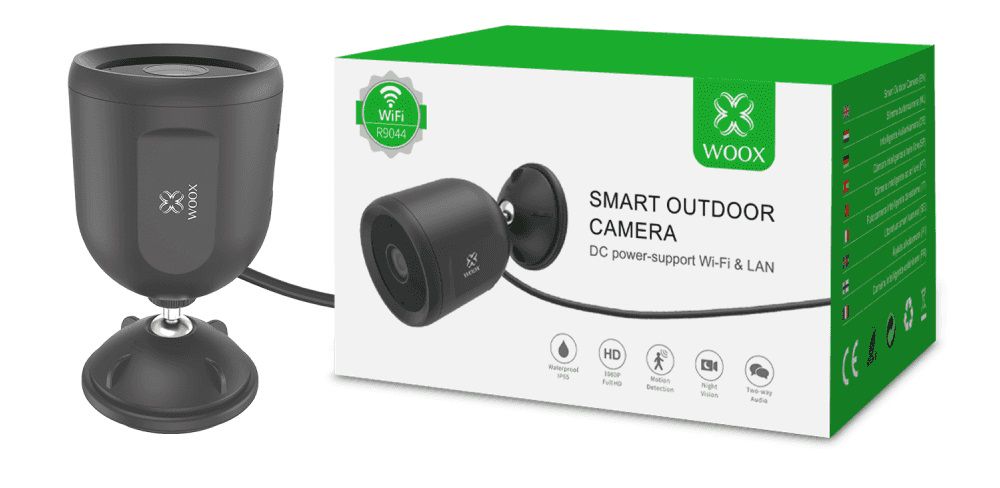 Уличная Full HD смарт-камера 1080P, 5V DC, 104°, двустороннее аудио, IP65, черный, WOOX R9044 8435350741730