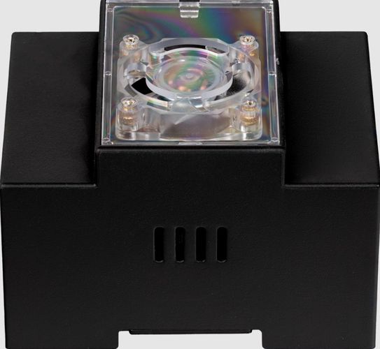 Korpusas montuojamas ant DIN bėgelio skirtas Raspberry Pi 5 (RPI5) juodas JOY-IT RB-CaseP5-07B