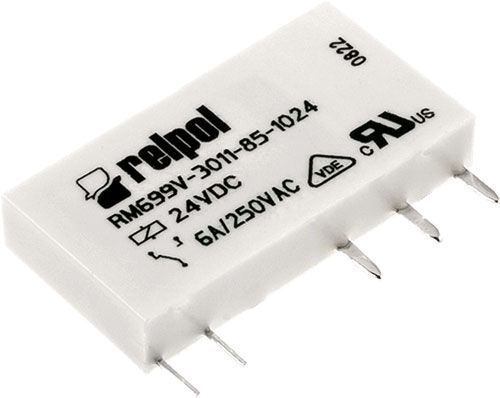 Relė 24VDC 3390R 1xU 6A RELPOL RM699BV-3011-85-1024 RE-RM699V-P-24