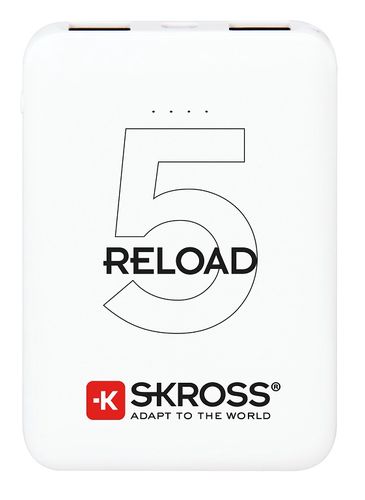 LiPo Powerbank 5000mAH 12W 2xUSB белый с кабелем microUSB SKROSS RELOAD5 7640166322092