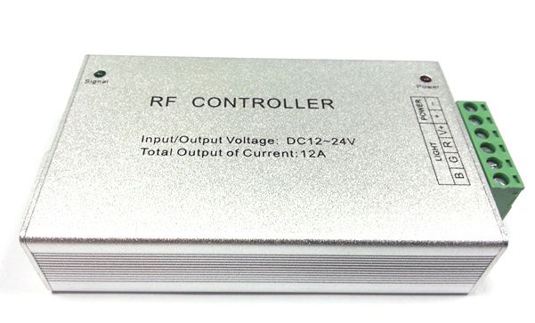 LED RGB juostų valdiklis su distanciniu IR pulteliu 12V-24Vdc 3x4A RF-CONT-RGB/D