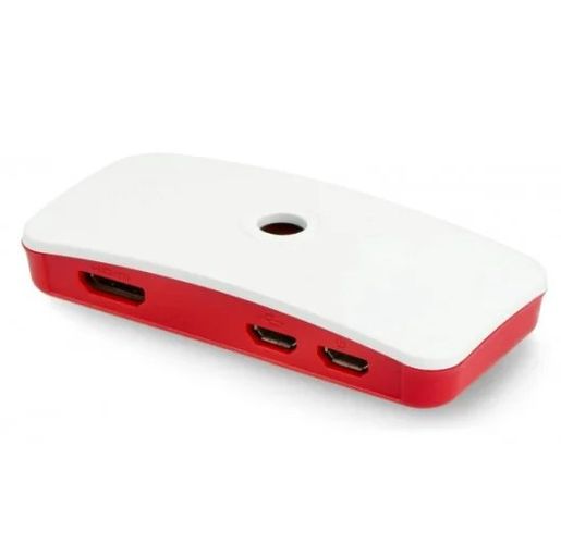 Korpusas Raspberry Pi Zero / Zero2, baltas/raudonas (Raspberry oficialus) RPI-Zero-Case-RED/WH