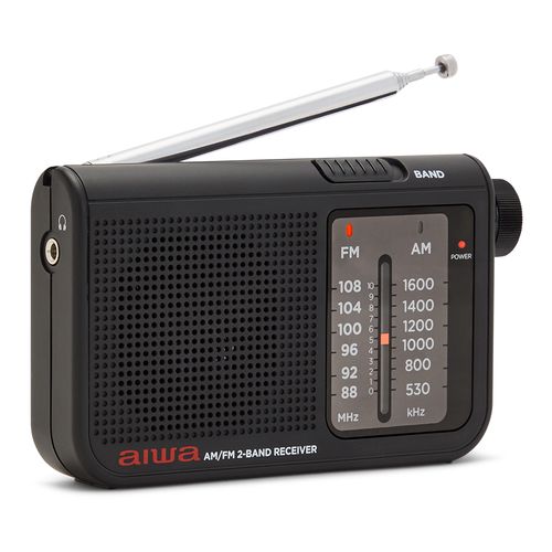 Radijo imtuvas FM/AM su 3.5mm lizdu, juodas RS-55/BK 8435256897883
