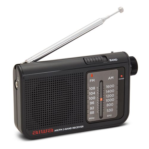 Radijo imtuvas FM/AM su 3.5mm lizdu, juodas RS-55/BK 8435256897883