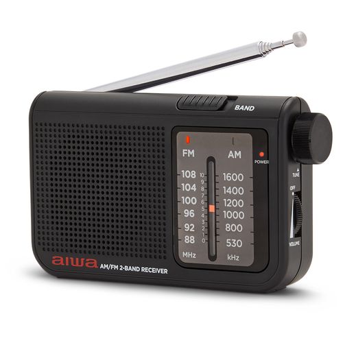 Radijo imtuvas FM/AM su 3.5mm lizdu, juodas RS-55/BK 8435256897883