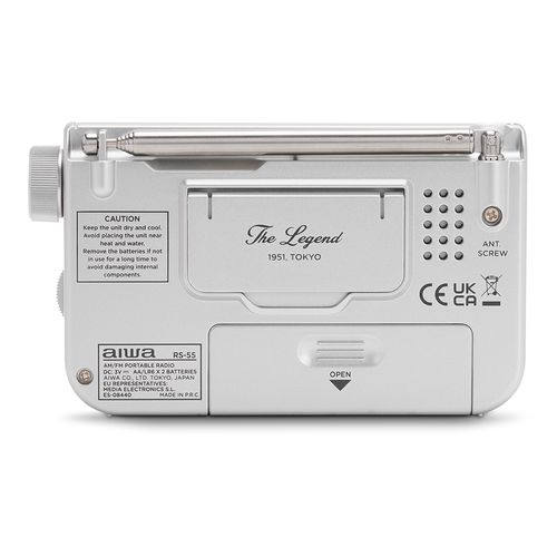 Radijo imtuvas FM/AM su 3.5mm lizdu, sidabro spalvos RS-55/SL 8435256897906