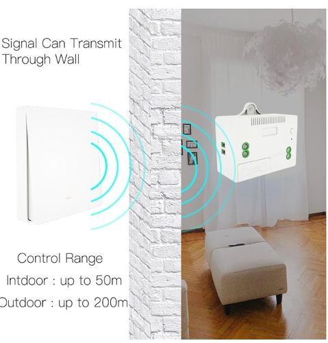 Wireless switch, receiver 230Vac, RF433 RT-D-Z-RC-EN 6974246475356