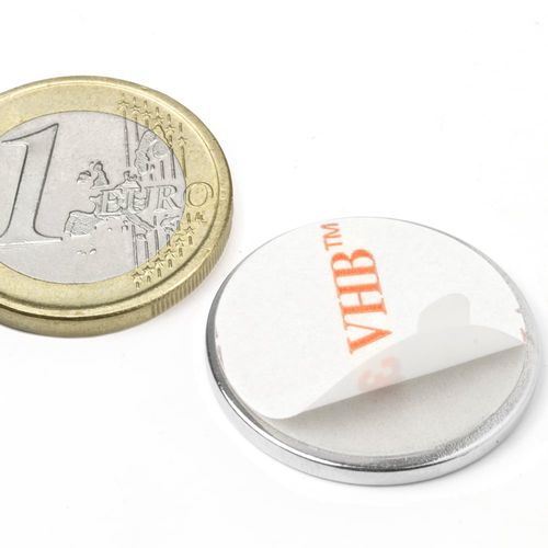 Magnetas Ø25x2mm, priklijuojamas NdFeB N35 MAG/25x2/NEO/G 7640155438186