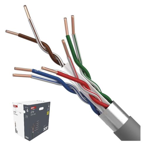 Cable F/UTP CAT6 23AWG, solid, copper, Eca CU KO/FTP/CAT6/EMOS 8592920146217