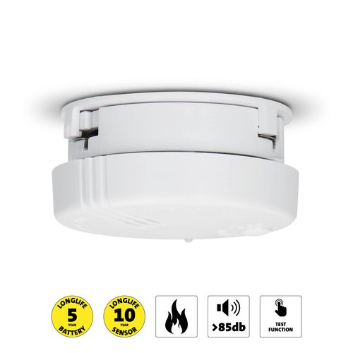 Mini smoke detector with 5 year battery, white SA-100 8712412560639