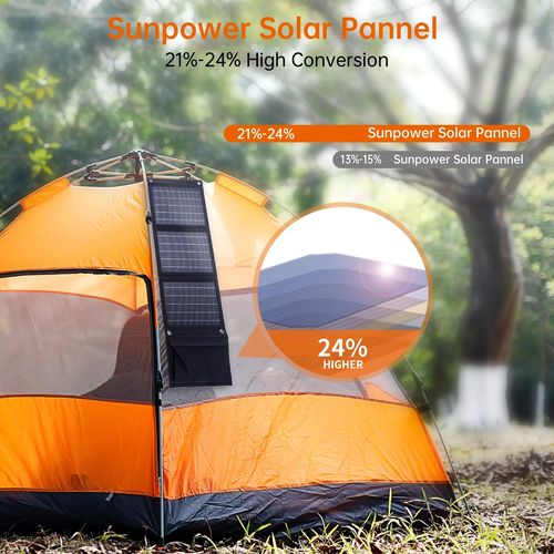 Portable Waterproof Foldable Solar Panel Charger 22W Dual USB SC005