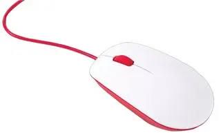 RASPBERRY PI MOUSE, RED/WHITE SC0165