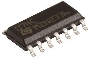 OP AMP, 3MHZ, 16V/US, 3000UV, SOIC-14 TL074CD