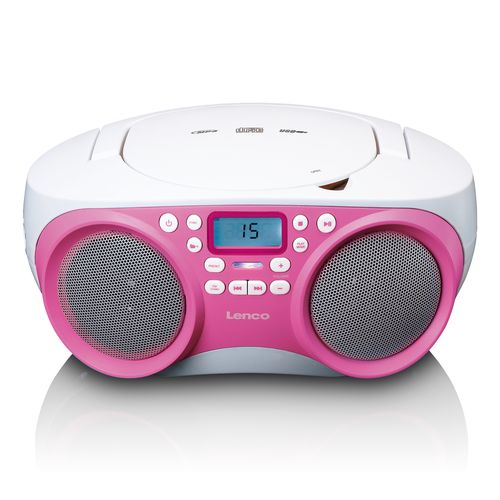 Portable FM Radio/CD/MP3 and USB player Pink SCD-301PK 8711902040590