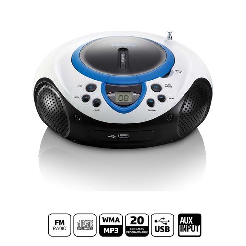 Portable FM Radio CD and USB player Blue SCD-38 USBBLUE 8711902025689