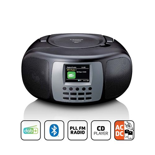 Portable DAB+/FM Radio with Bluetooth® CD Player and large LCD colour display Black SCD-860BK 8711902078265