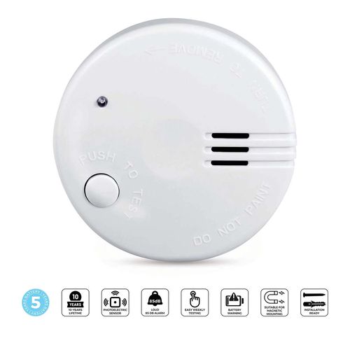 Smoke Alarm | Battery Powered | Battery life up to: 5 year | EN 14604 | With test button | 85 dB | ABS | White SD510 8711902089377