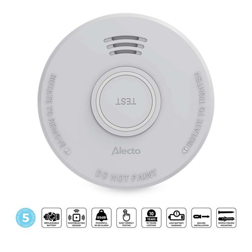 Smoke detector with 5 year battery White SD530 8711902089438