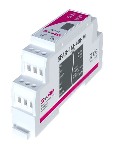 Промышленный модуль расширения SFAR mini - Modbus RTU/ASCII, 4DI, тип PNP/NPN, внутренняя память FRAM для хранения данных, 10-38 В постоянного тока; 1 SFAR-1M-4DI-M