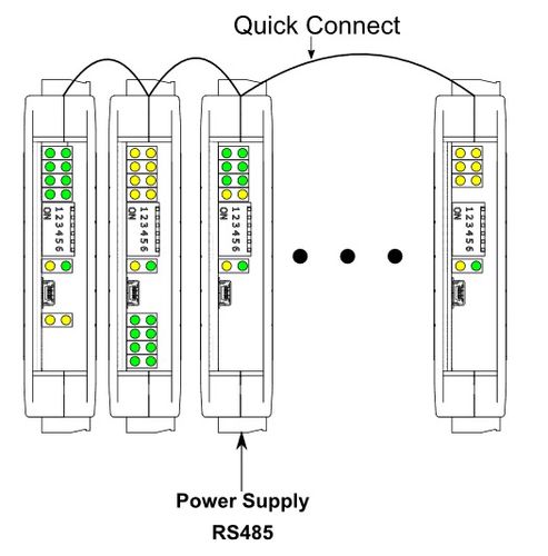 Flexible flat cable for fast connection of up to 5 SFAR-S series modules, power + RS485 SFAR-S-LINK5