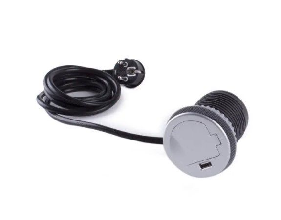 SINGLE BOX алюминий, 1x Schuko 1x USB SINGLEBOX-1G1U-DE-01 5900652140954